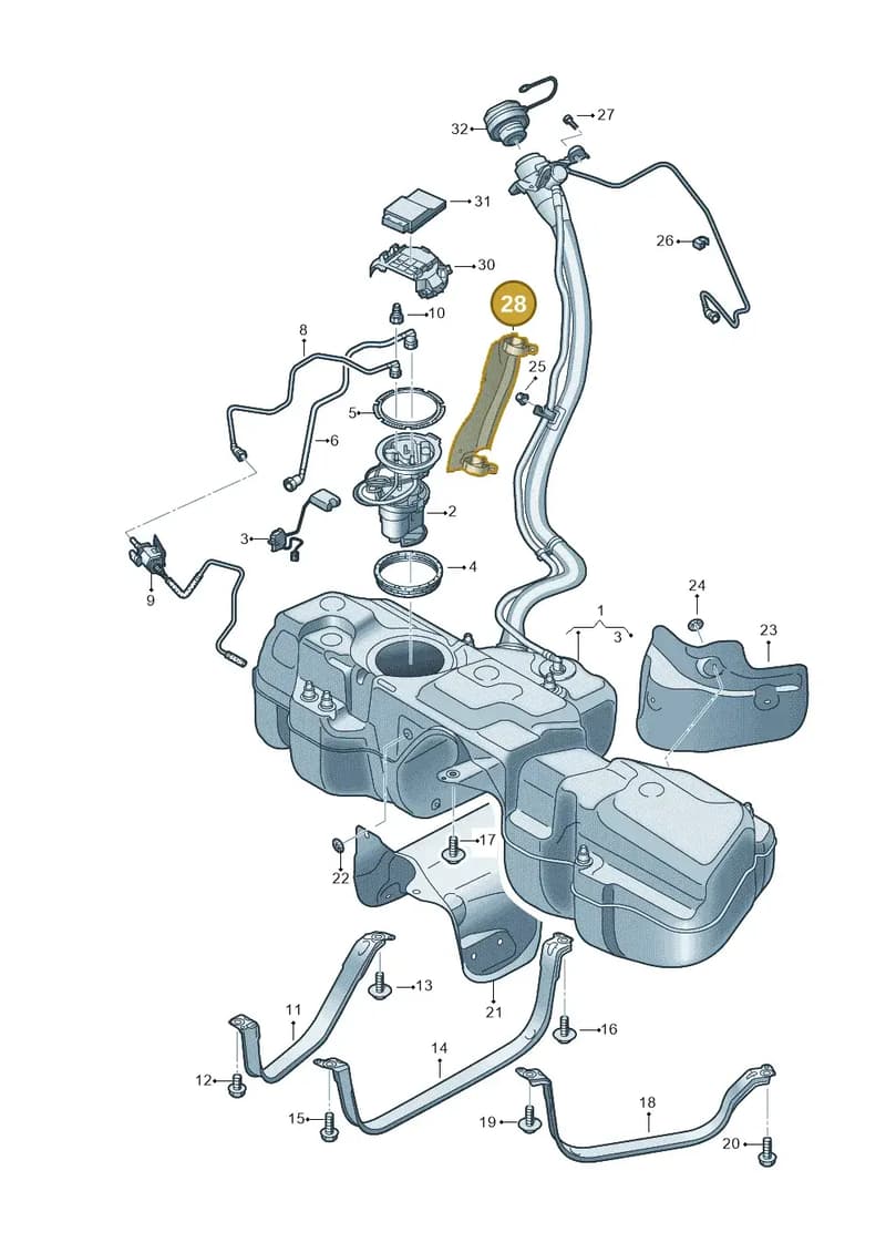 4M0201974A — Audi Q8 (2018-2025) diagram 429201000, position 28