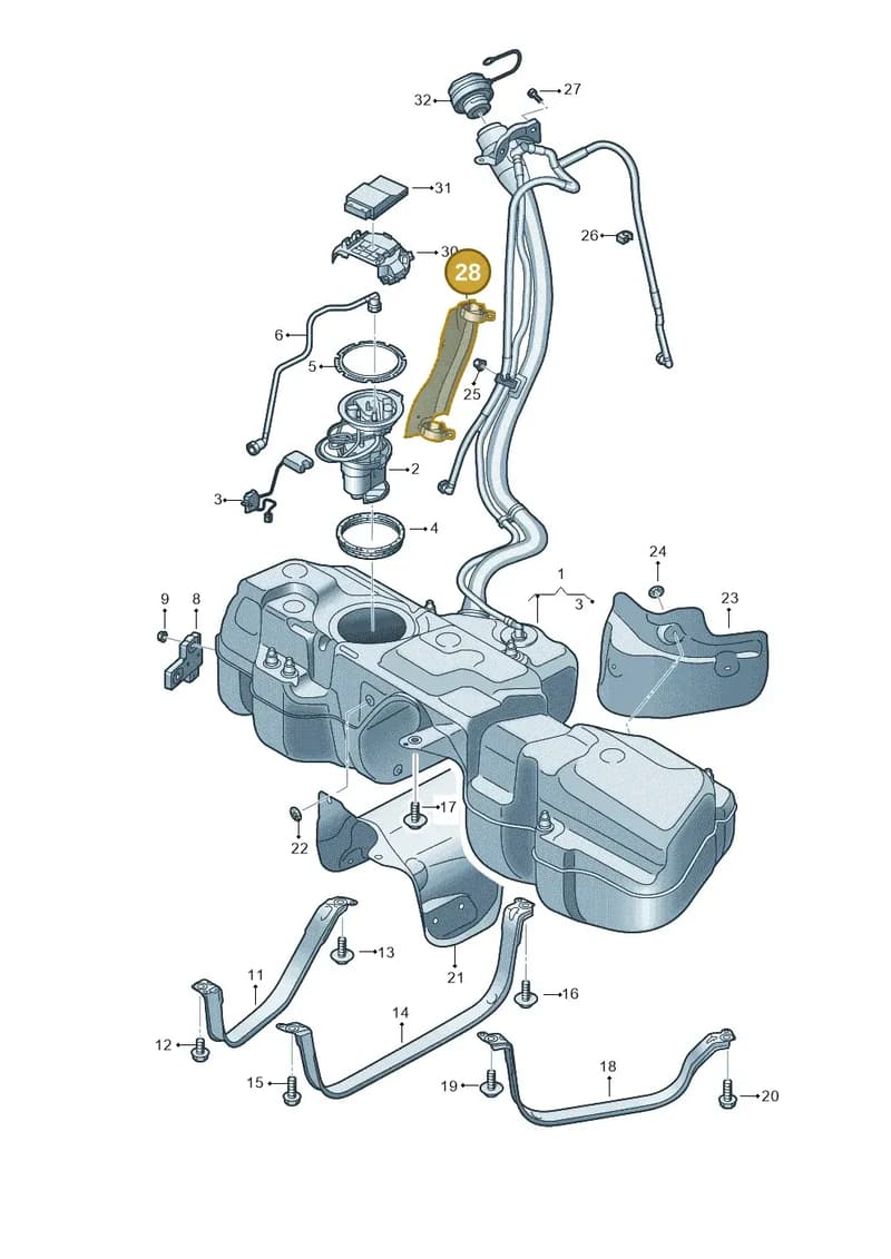 4M0201974A — Audi Q7 (2015-2025) diagram 859201011, position 28