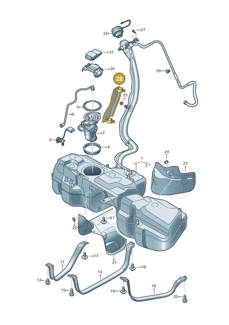 4M0201974A — Audi RS Q8 (2019-2025) diagram 595201110, position 28