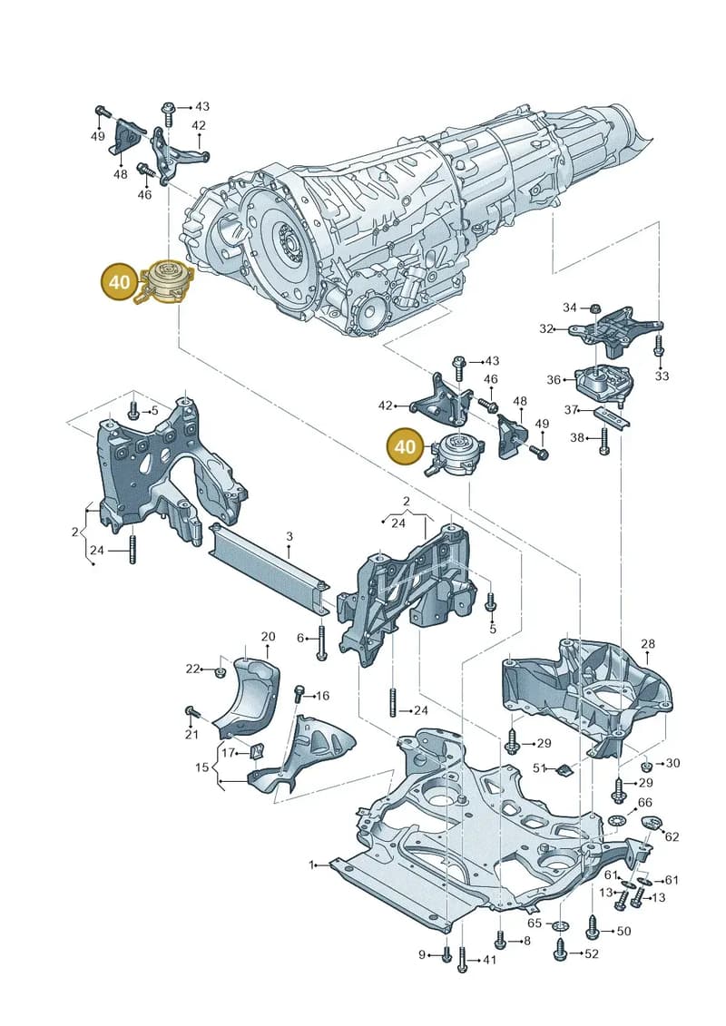 4M0399152N — Audi RS6 Avant (2019-2025) diagram 537399000, position 40