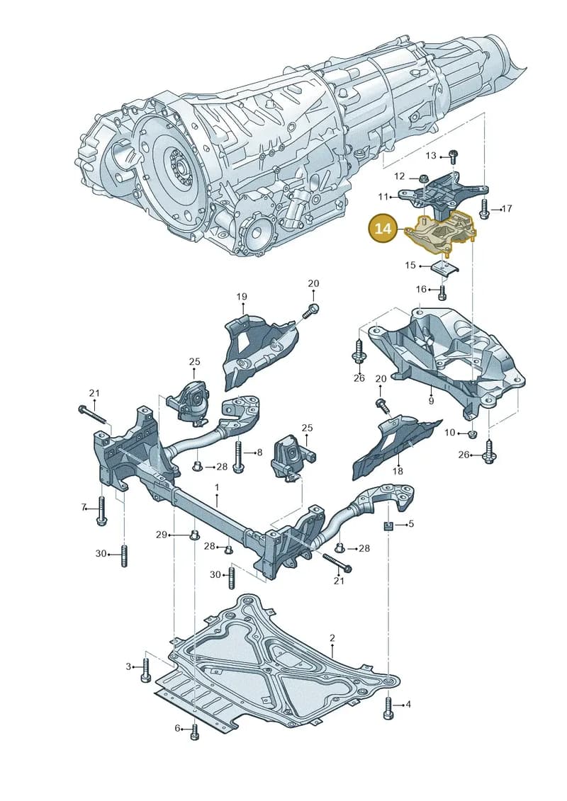 4M0399153AG — Audi Q8 (2018-2025) diagram 859399700, position 14