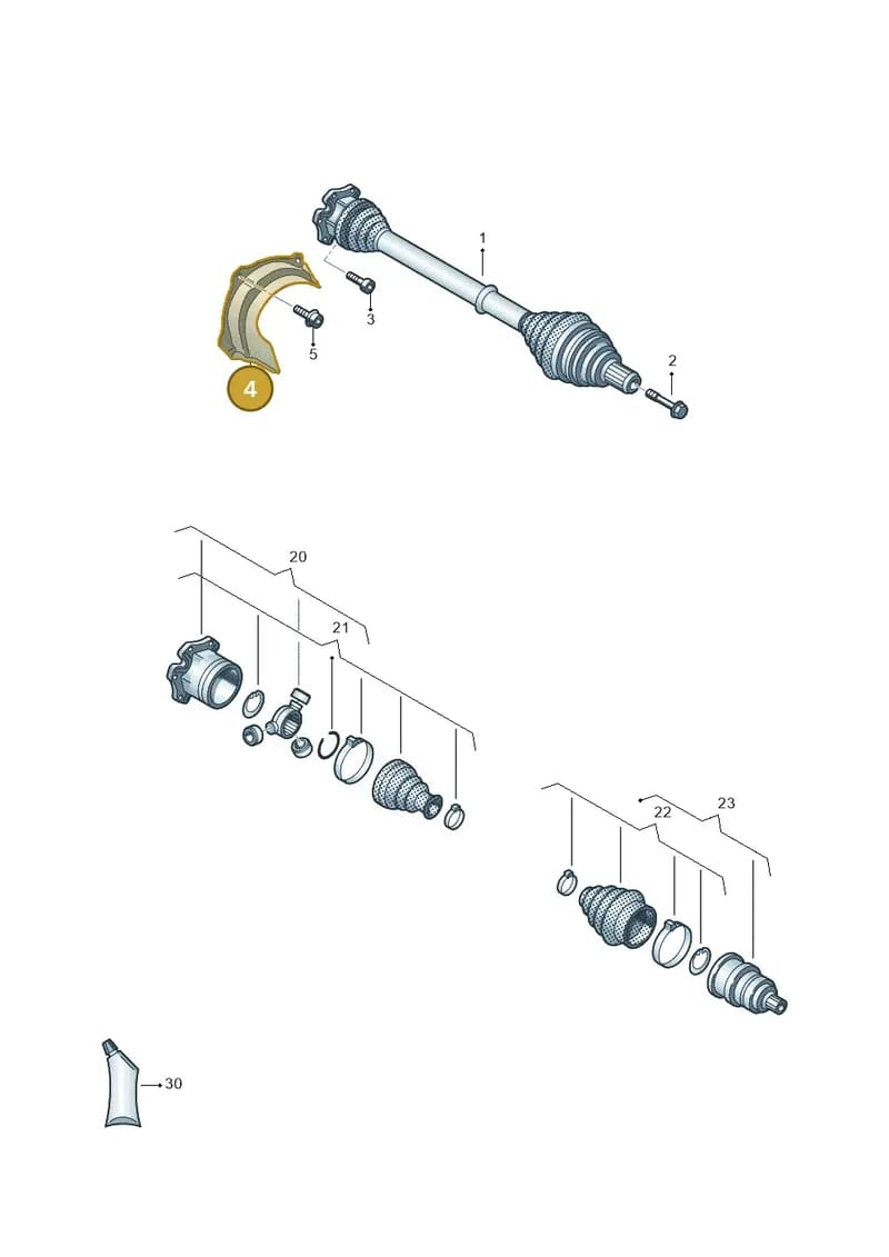 4M0407720B — Audi A8 (2017-2025) diagram 439407025, position 4