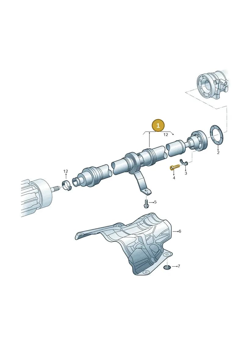 4M0521101BL — Volkswagen Touareg (2017-2025) diagram 439521000, position 1
