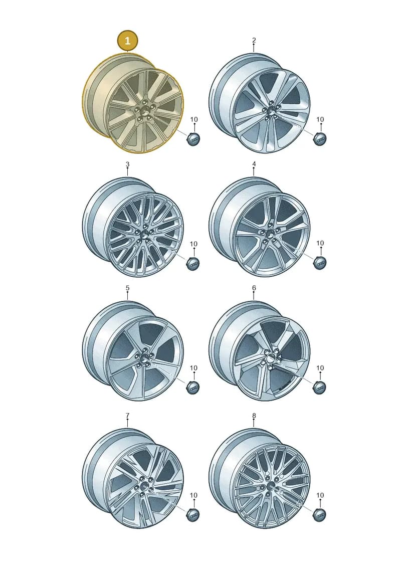4M0601025AD — Audi Q7 (2015-2025) diagram 859601910, position 1