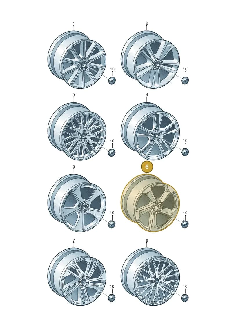 4M0601025AF — Audi Q7 (2015-2025) diagram 859601910, position 6