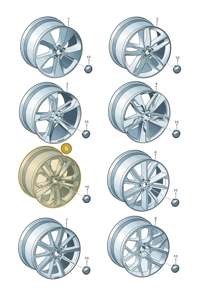 4M0601025AK — Audi Q7 (2015-2025) diagram 859601920, position 5