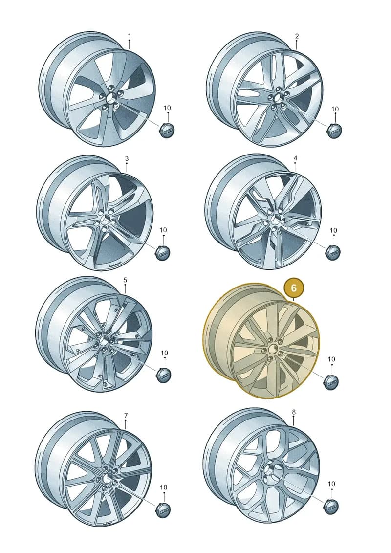 4M0601025BP — Audi Q7 (2015-2025) diagram 859601920, position 6