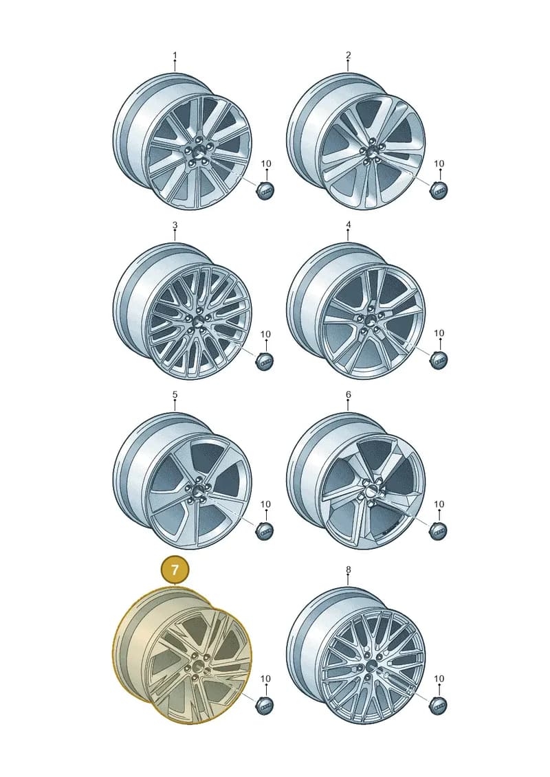 4M0601025BQ — Audi Q7 (2015-2025) diagram 859601910, position 7