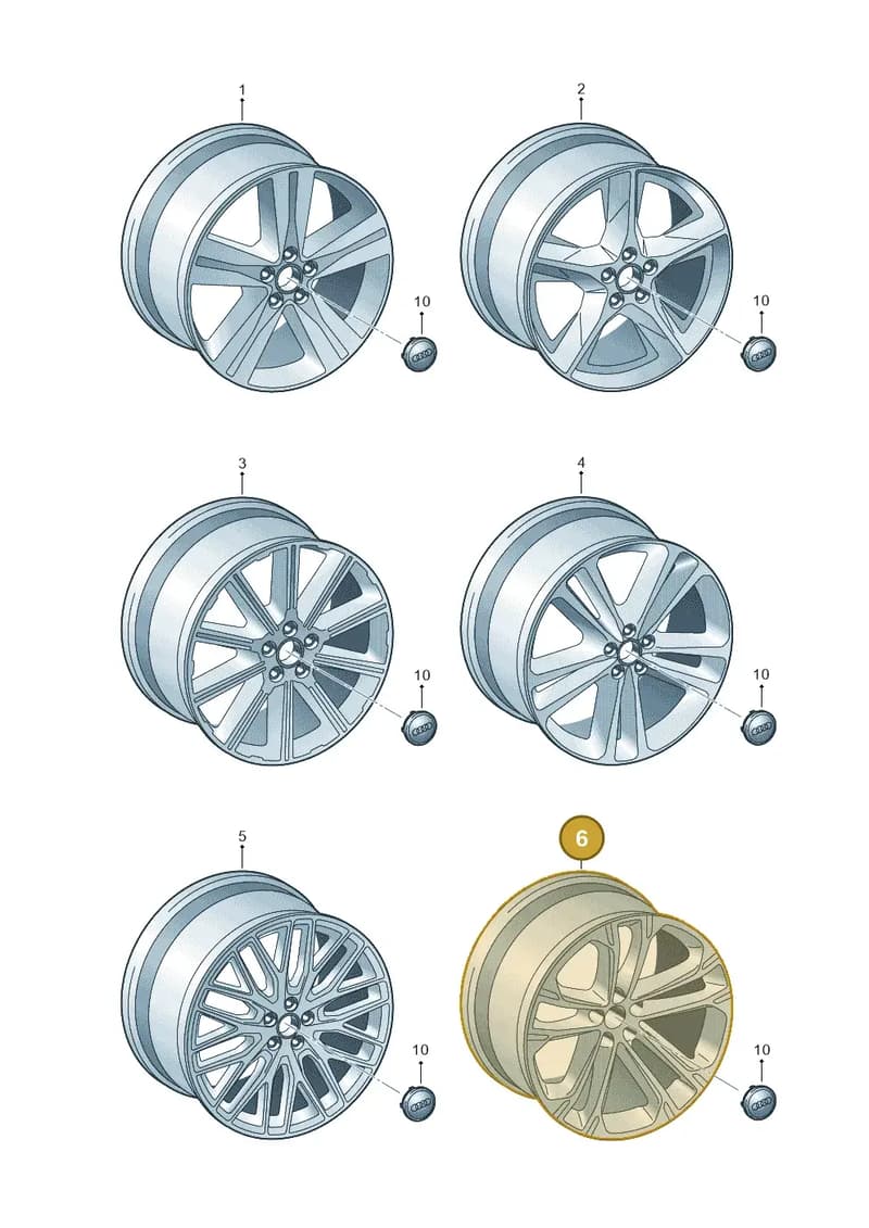 4M0601025DA — Audi Q7 (2015-2025) diagram 859601300, position 6
