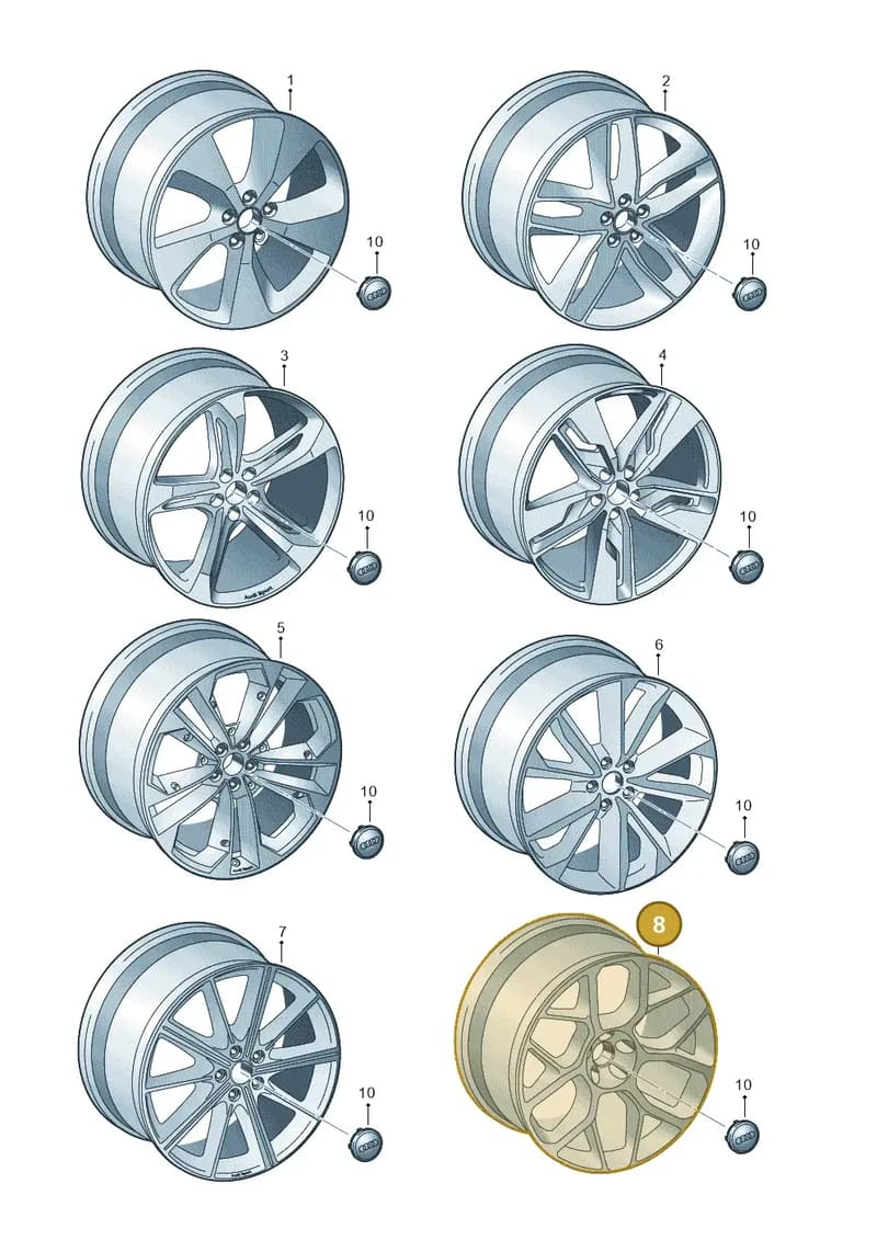 4M0601025DC — Audi Q7 (2015-2025) diagram 859601920, position 8