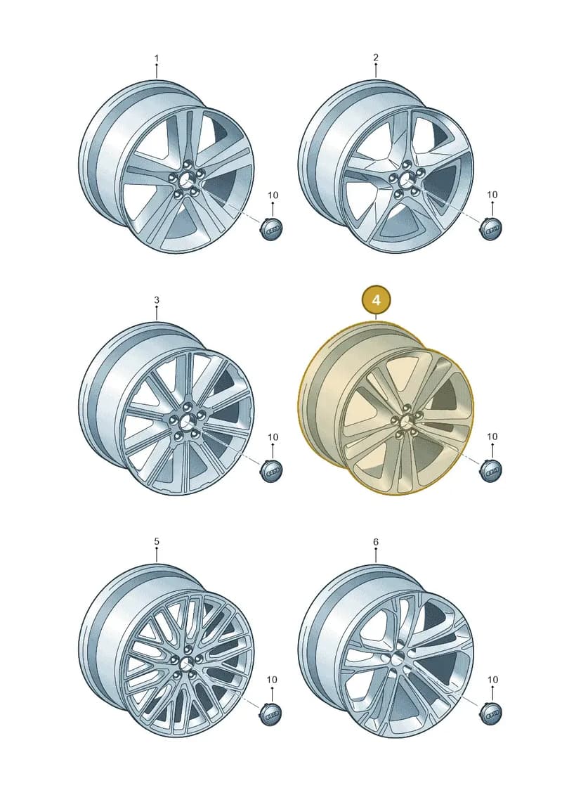 4M0601025G — Audi Q7 (2015-2025) diagram 859601300, position 4