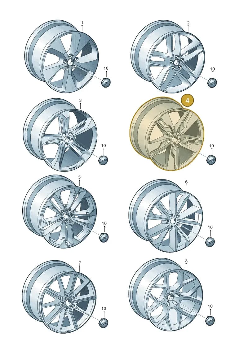 4M0601025K — Audi Q7 (2015-2025) diagram 859601920, position 4