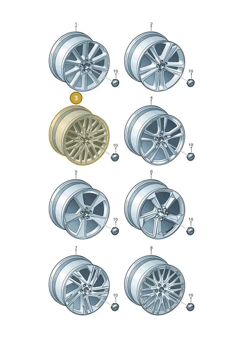 4M0601025Q — Audi Q7 (2015-2025) diagram 859601910, position 3