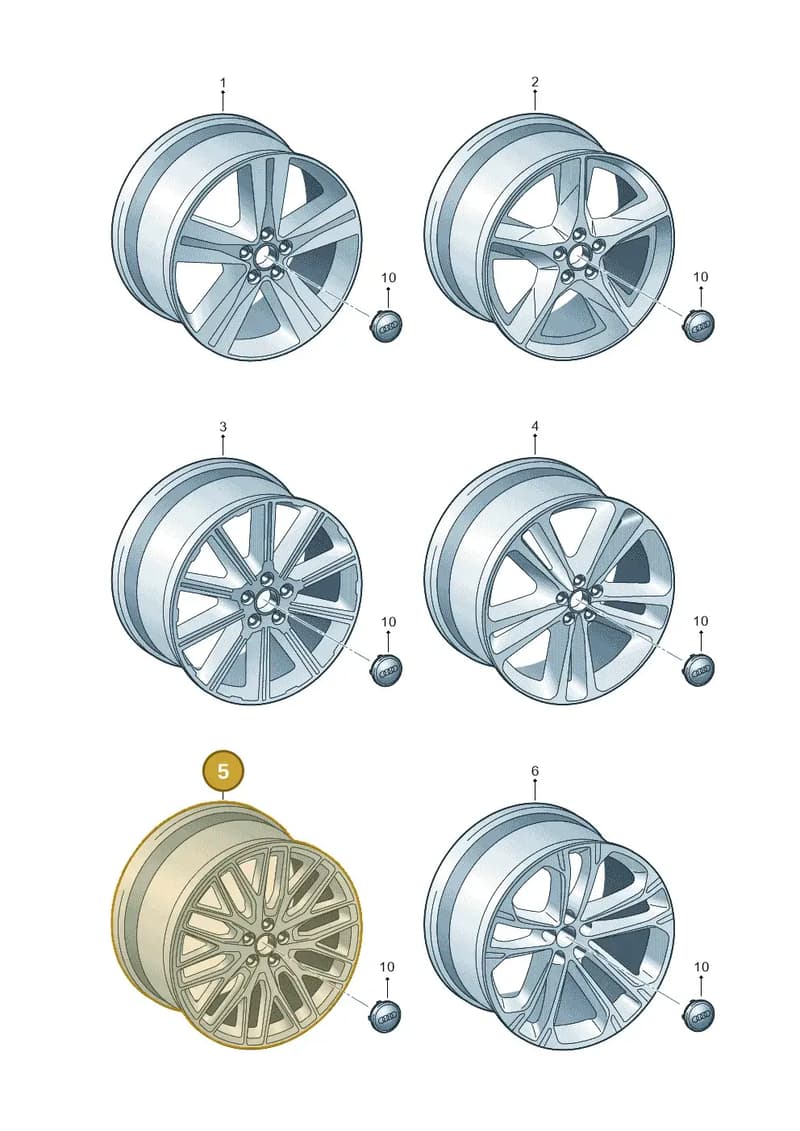 4M0601025Q — Audi Q7 (2015-2025) diagram 859601300, position 5