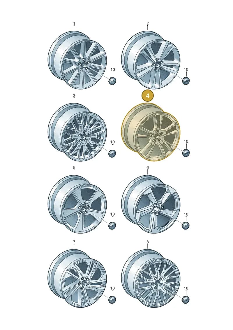 4M0601025R — Audi Q7 (2015-2025) diagram 859601910, position 4