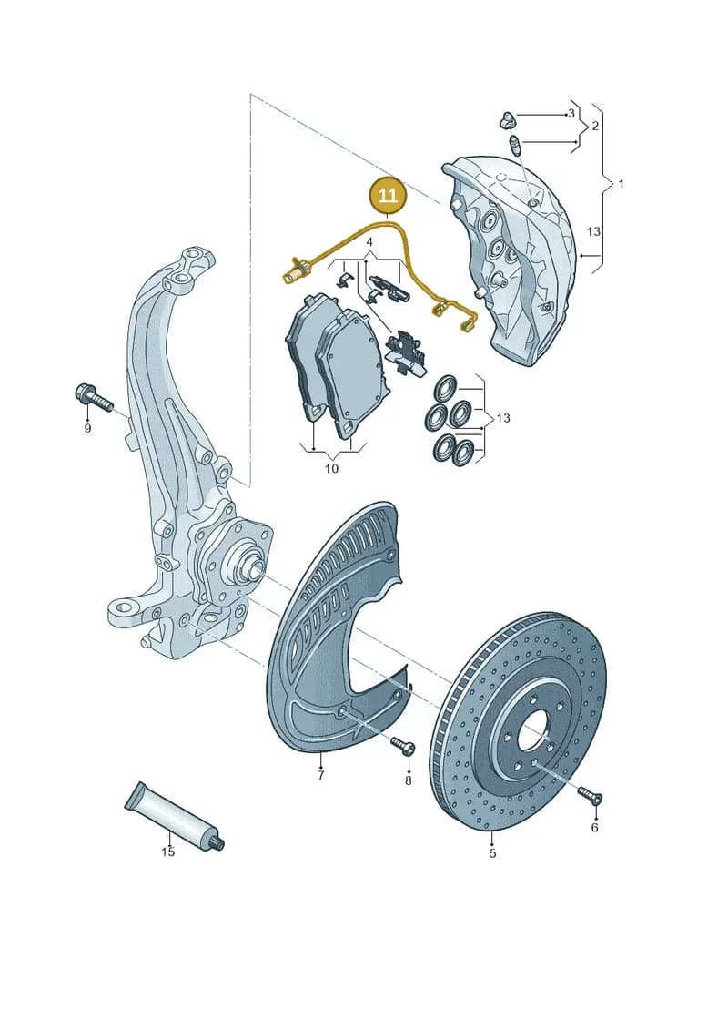 4M0615121B — Audi Q8 (2018-2025) diagram 859615550, position 11