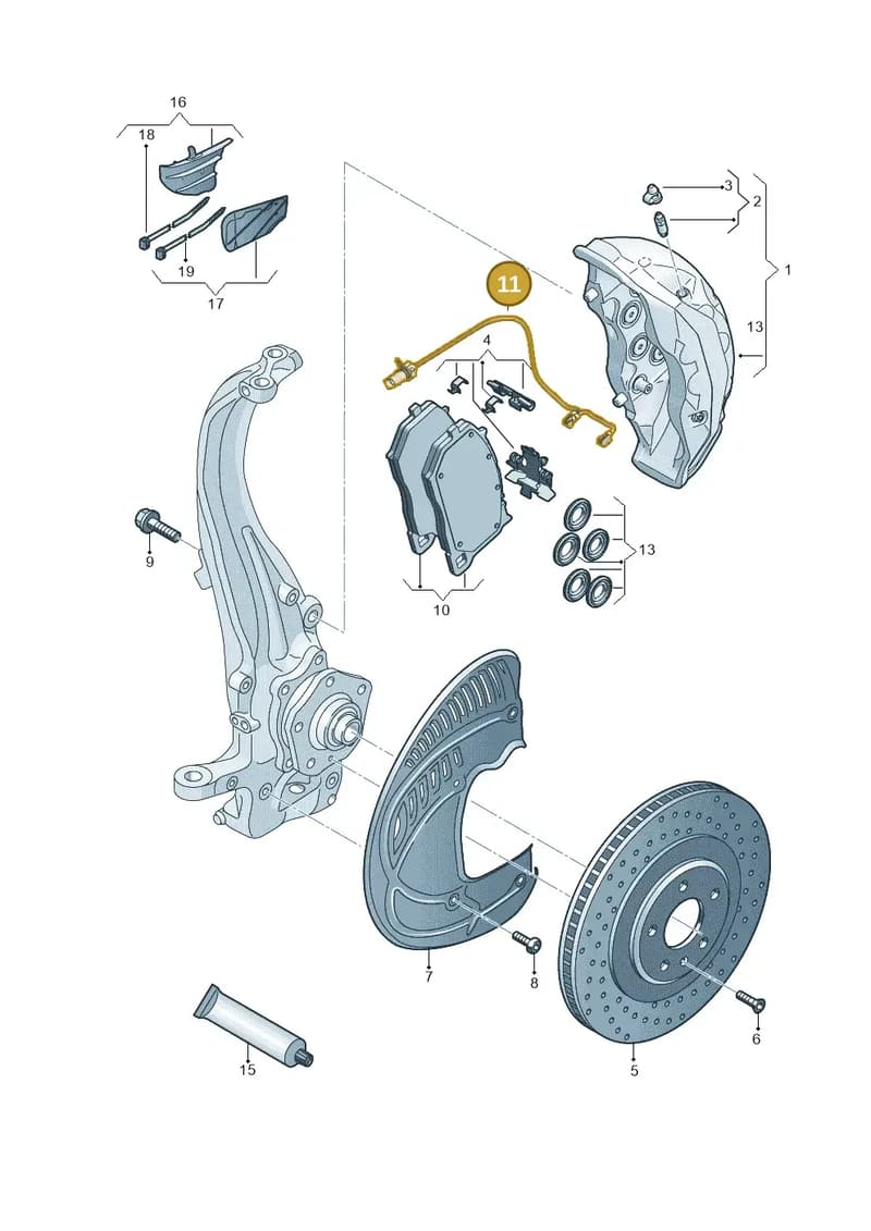 4M0615121B — Audi RS6 Avant (2019-2025) diagram 537615500, position 11