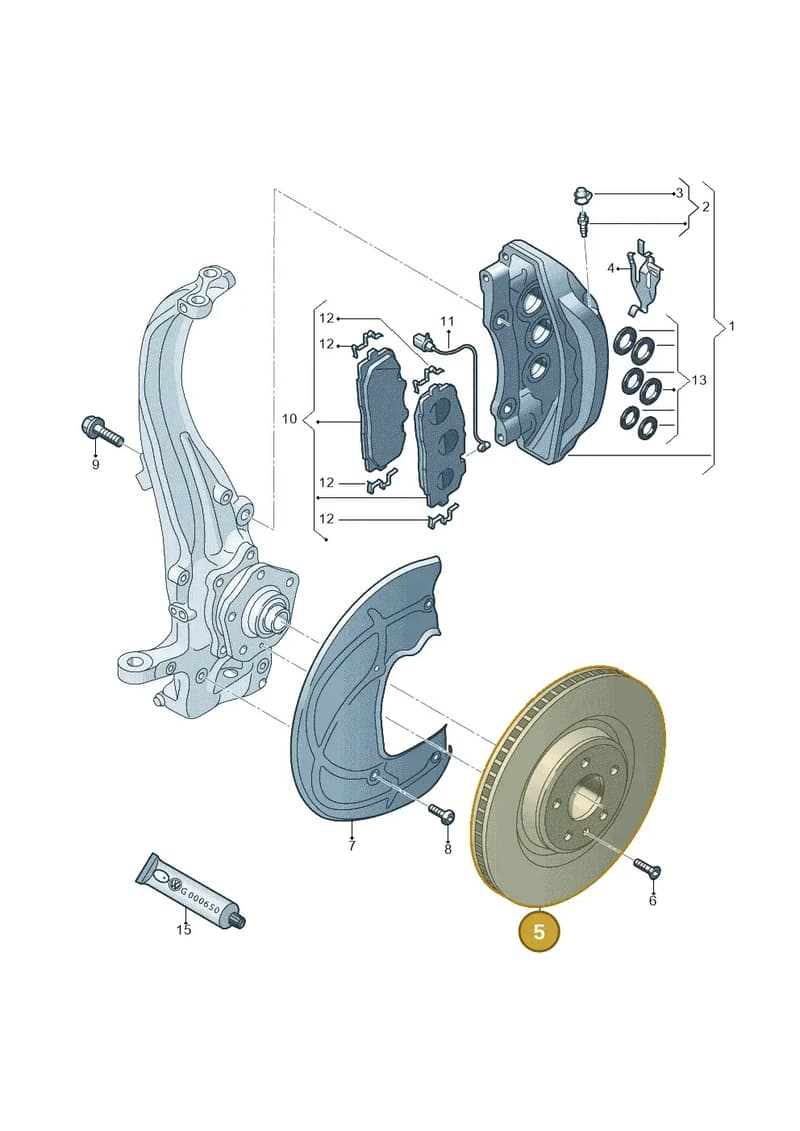 4M0615301AM — Audi RS4 Avant (2017-2025) diagram 859615400, position 5