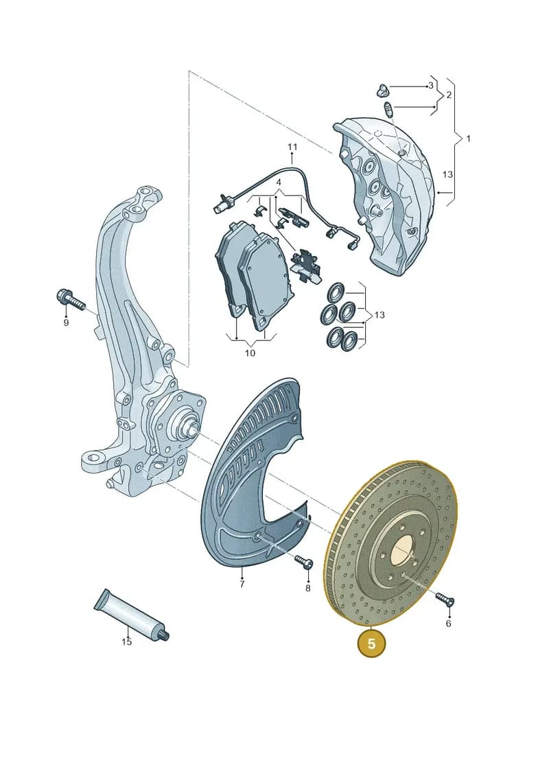 4M0615302P — Audi Q8 (2018-2025) diagram 859615550, position 5