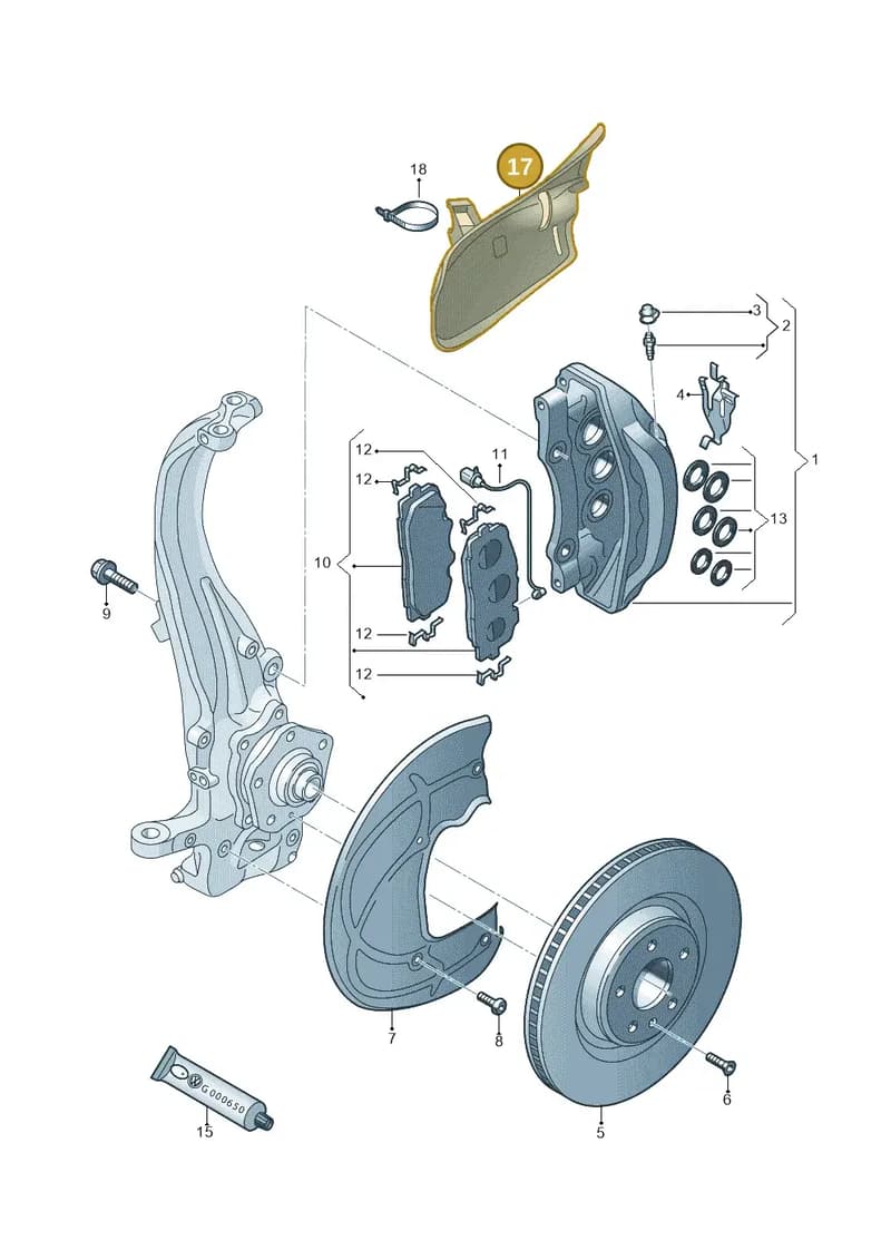 4M0615448 — Audi Q8 (2018-2025) diagram 859615052, position 17