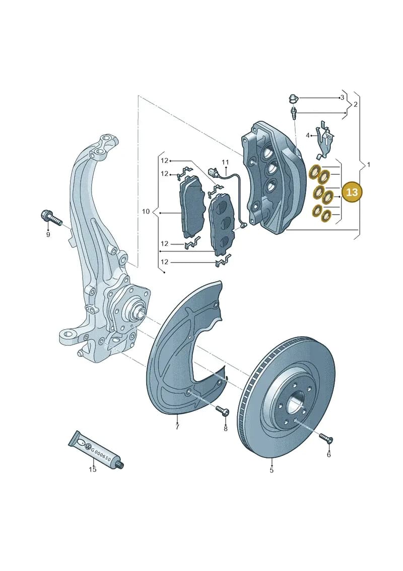 4M0615507B — Audi A8 (2017-2025) diagram 859615400, position 13