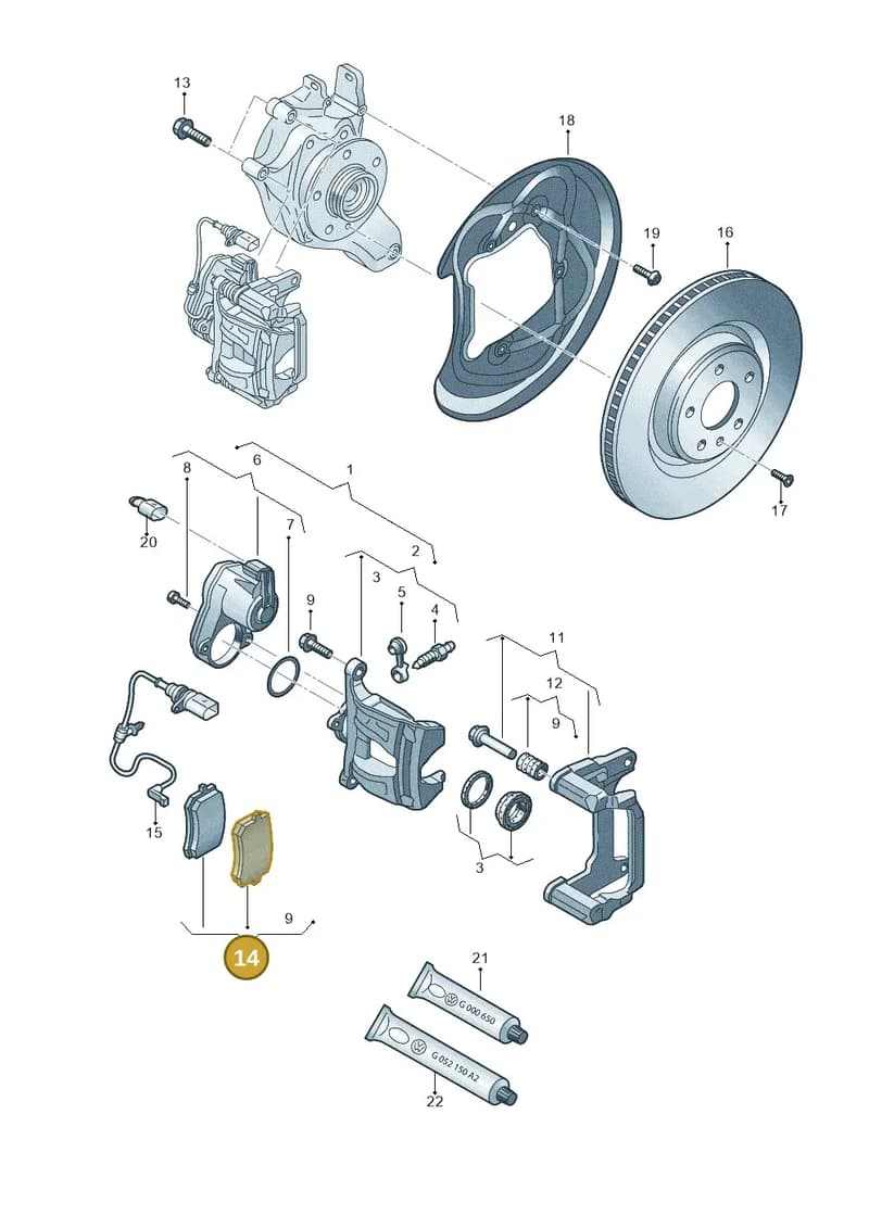 4M0698451BJ — Audi A8 (2017-2025) diagram 859615600, position 14