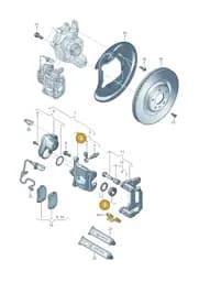 4M0698671B Audi Set of Gaskets for Brake Caliper Housing