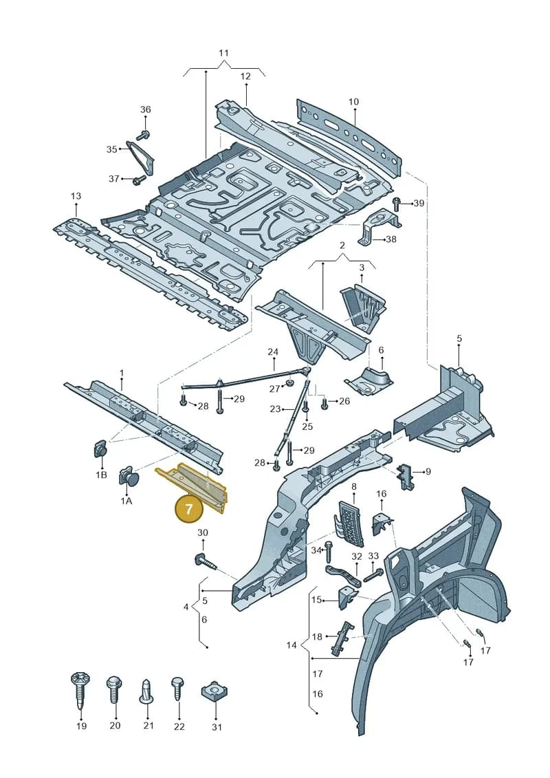 4M0801385F — Audi Q7 (2015-2025) diagram 859803000, position 7