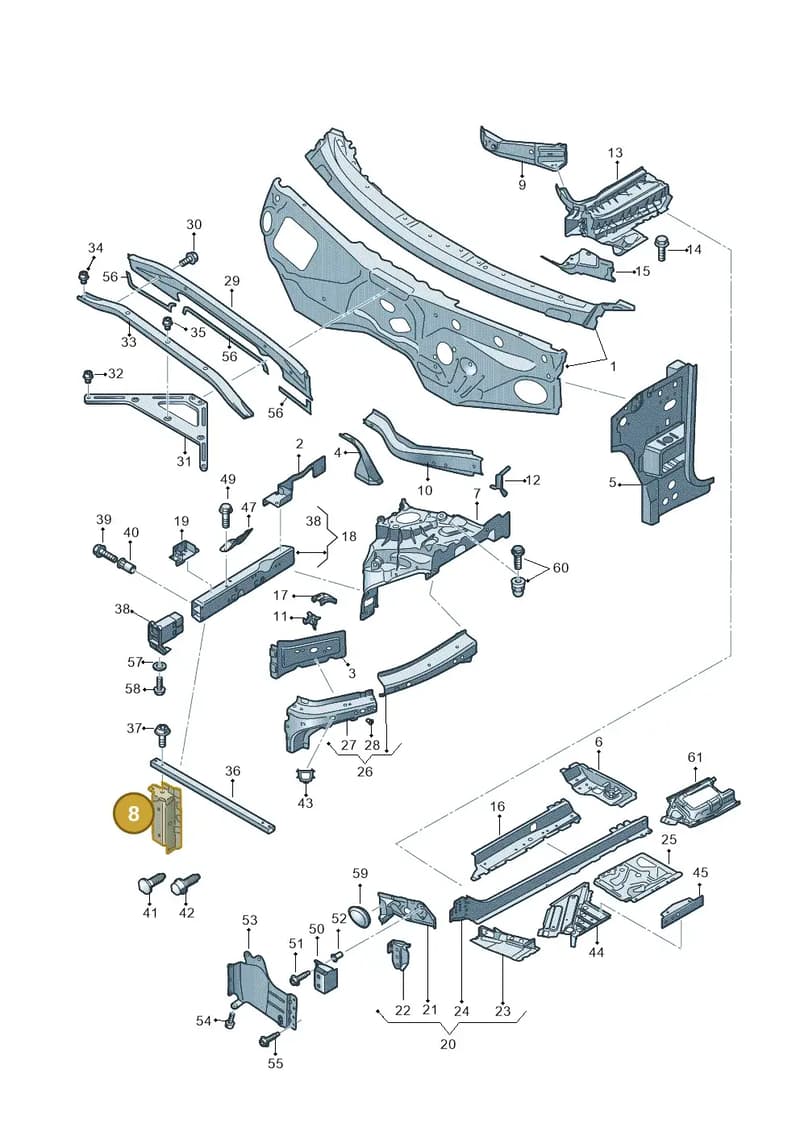 4M0801691G — Audi RS Q8 (2019-2025) diagram 429805000, position 8
