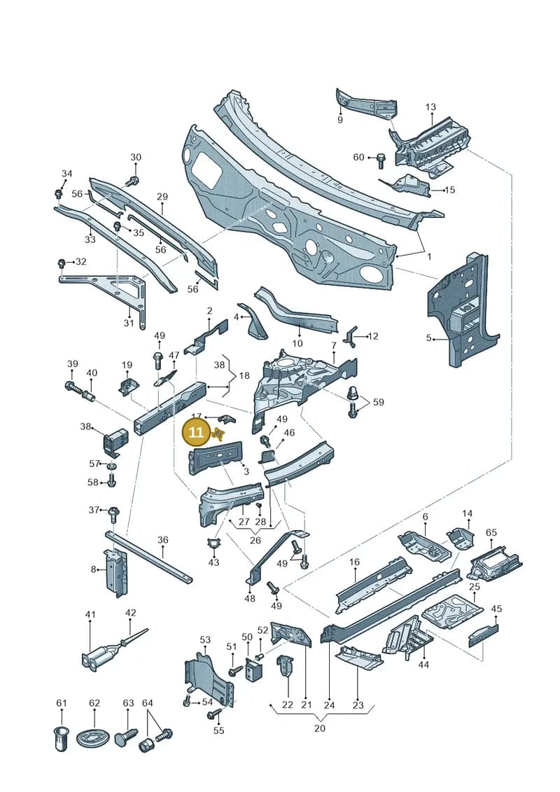 4M0802134B — Audi Q7 (2015-2025) diagram 859805000, position 11