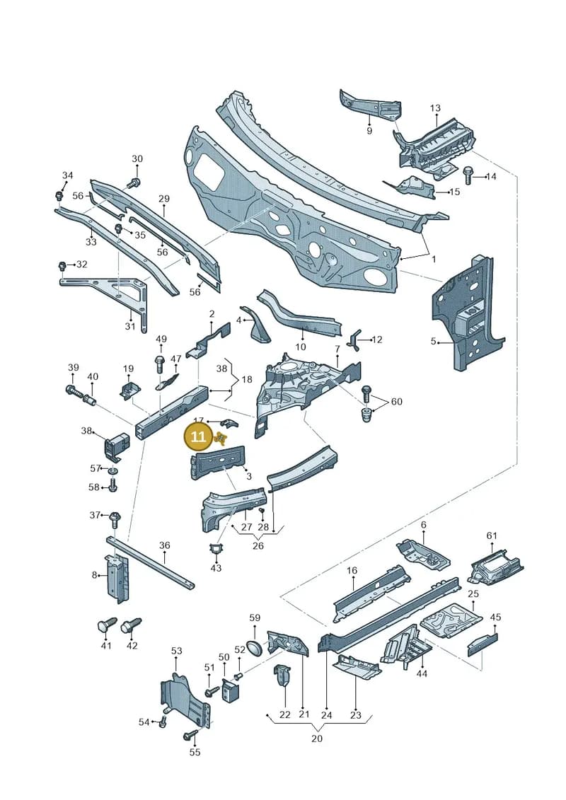 4M0802134B — Audi RS Q8 (2019-2025) diagram 429805000, position 11