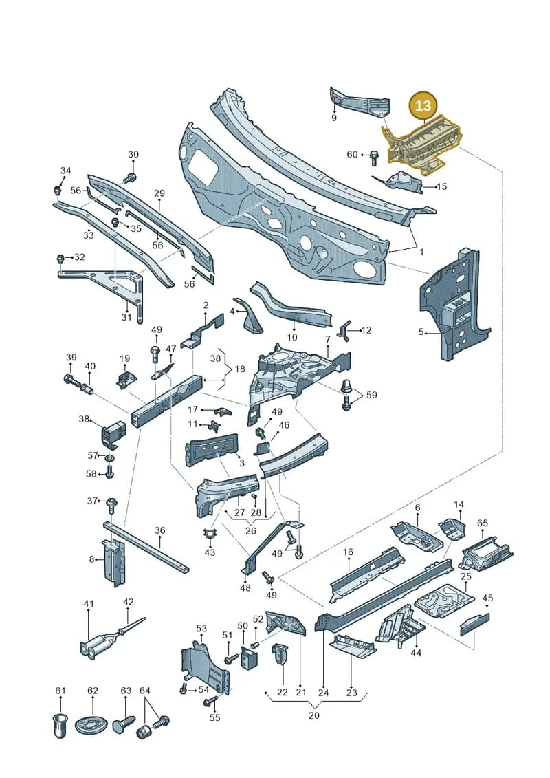 4M0802314H — Audi Q7 (2015-2025) diagram 859805000, position 13