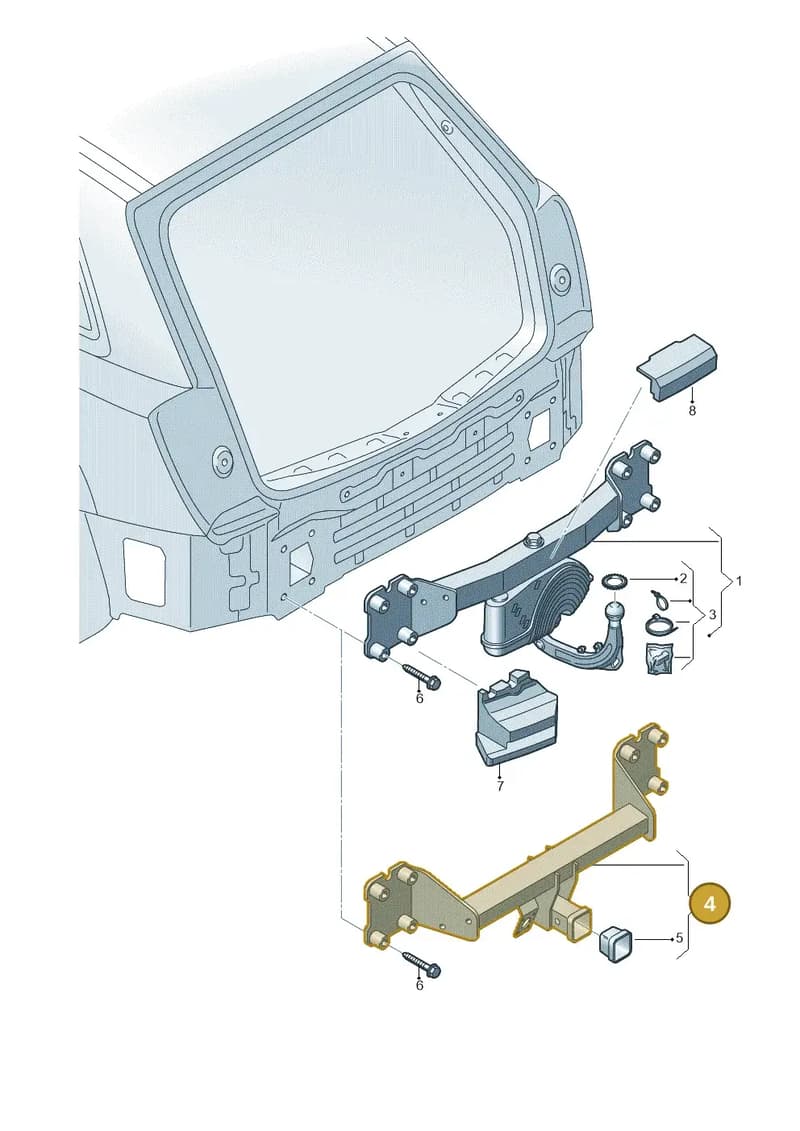 4M0803881B — Audi Q7 (2015-2025) diagram 859804500, position 4