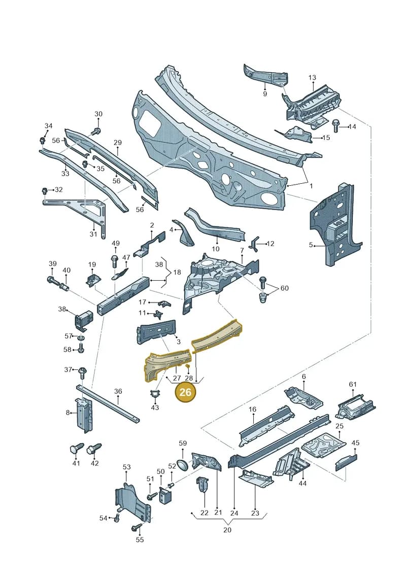 4M0805158G — Audi RS Q8 (2019-2025) diagram 429805000, position 26
