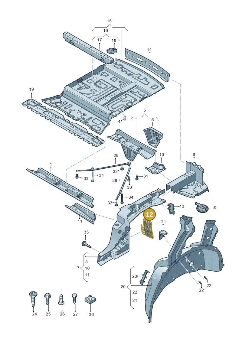 4M0806106B — Audi RS Q8 (2019-2025) diagram 595803000, position 12