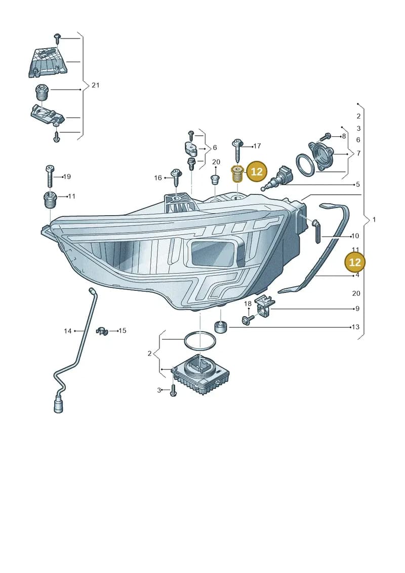 4M0806305 — Audi A3 Sportback (2019-2025) diagram 596941050, position 12