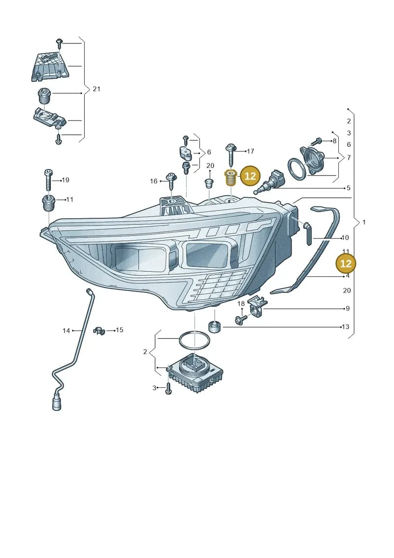 4M0806305 — Audi A3 Sportback (2019-2025) diagram 596941100, position 12
