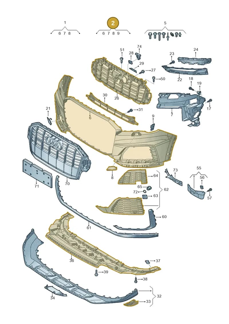 4M0807065ADGRU — Audi Q7 (2015-2025) diagram 859807022, position 2