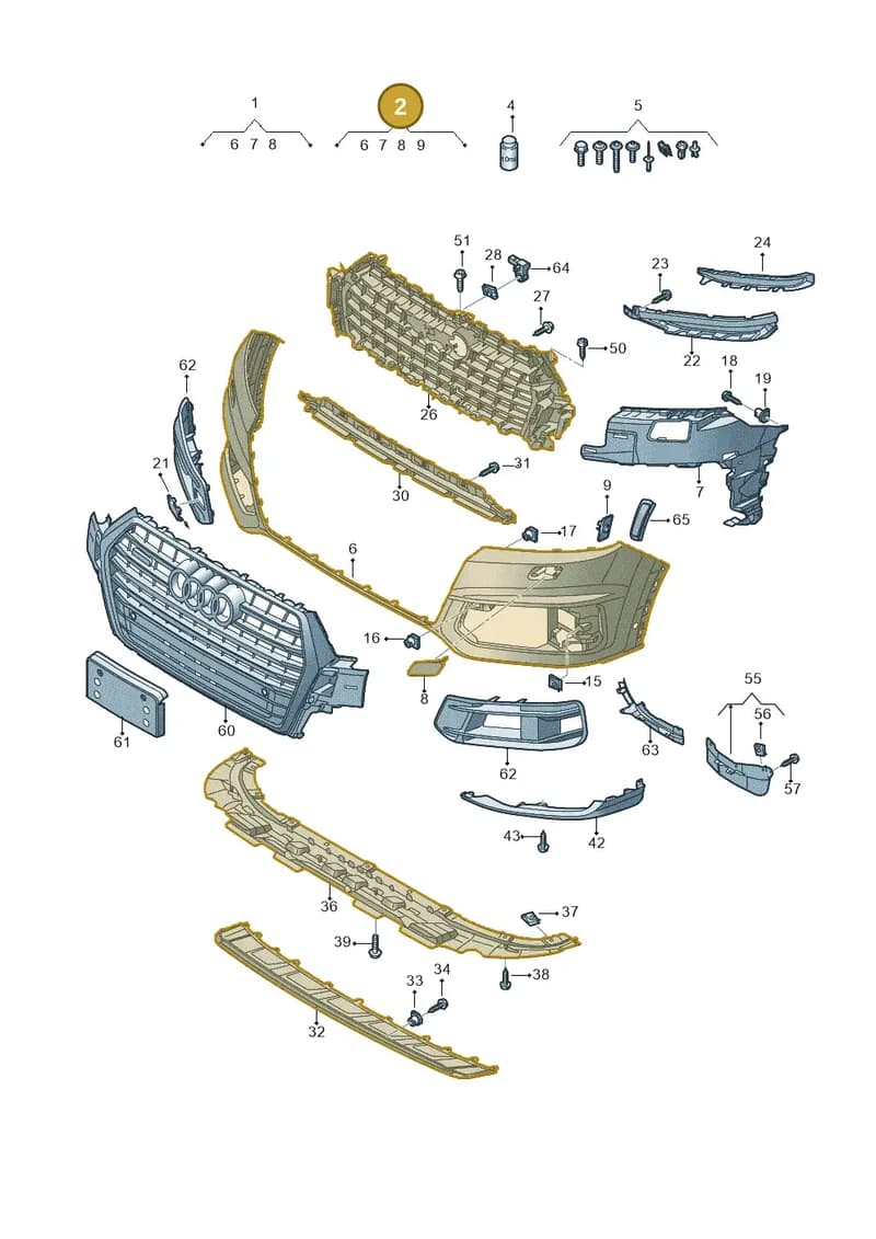 4M0807065AEGRU — Audi Q7 (2015-2025) diagram 859807100, position 2