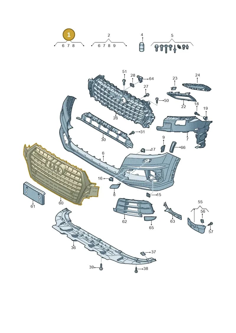 4M0807065HGRU — Audi Q7 (2015-2025) diagram 859807200, position 1
