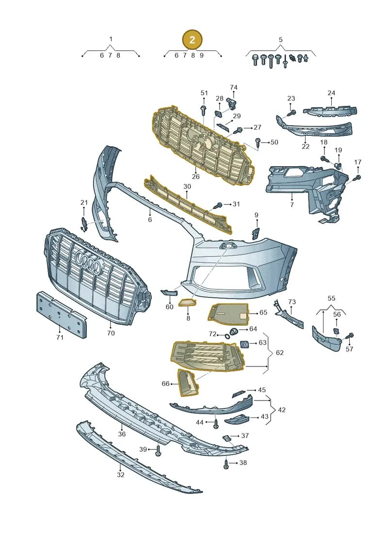 4M0807065TGRU — Audi Q7 (2015-2025) diagram 859807012, position 2