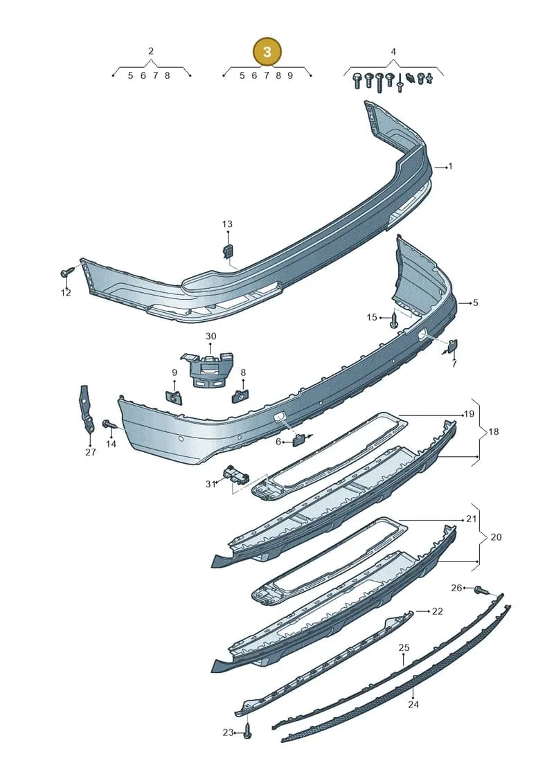 4M0807067EGRU — Audi Q7 (2015-2025) diagram 859807700, position 3