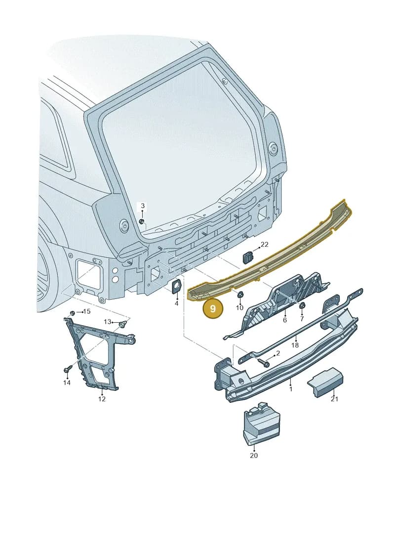4M0807458 — Audi Q7 (2015-2025) diagram 859807500, position 9
