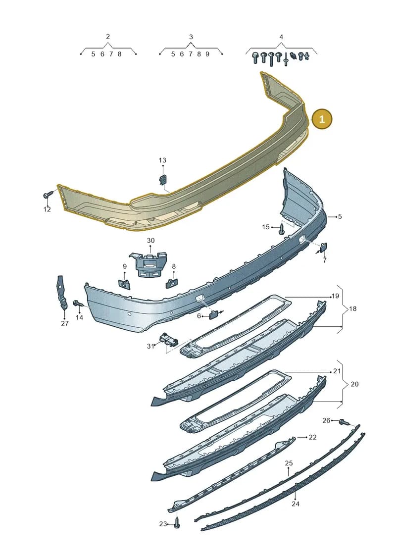 4M0807511GRU — Audi Q7 (2015-2025) diagram 859807700, position 1