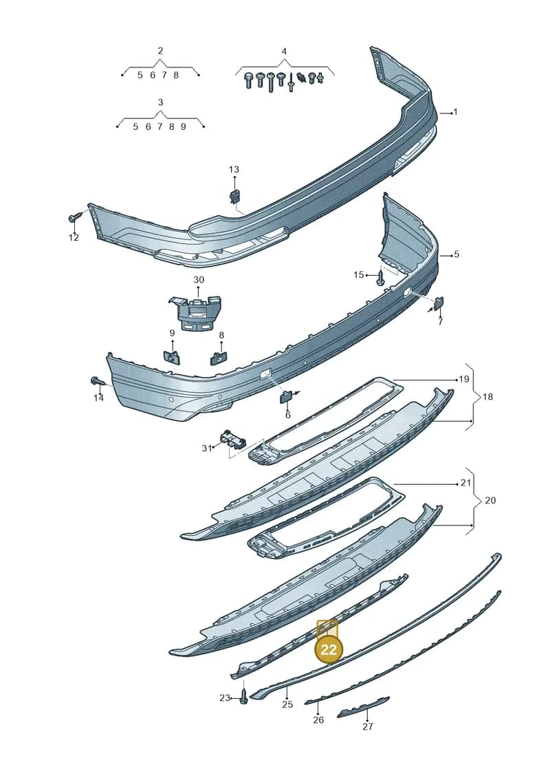 4M08075419B9 — Audi Q7 (2015-2025) diagram 859807650, position 22