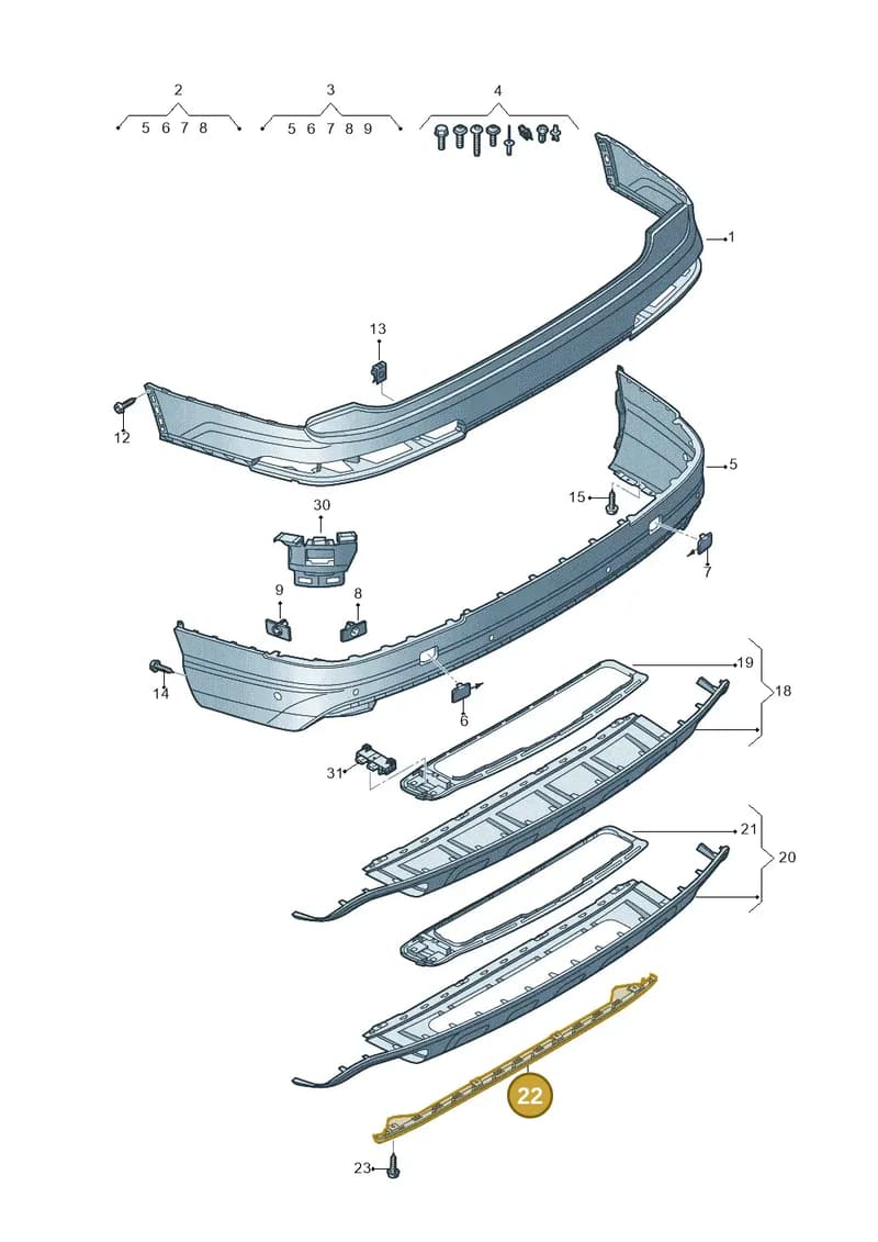 4M08075419B9 — Audi Q7 (2015-2025) diagram 859807600, position 22