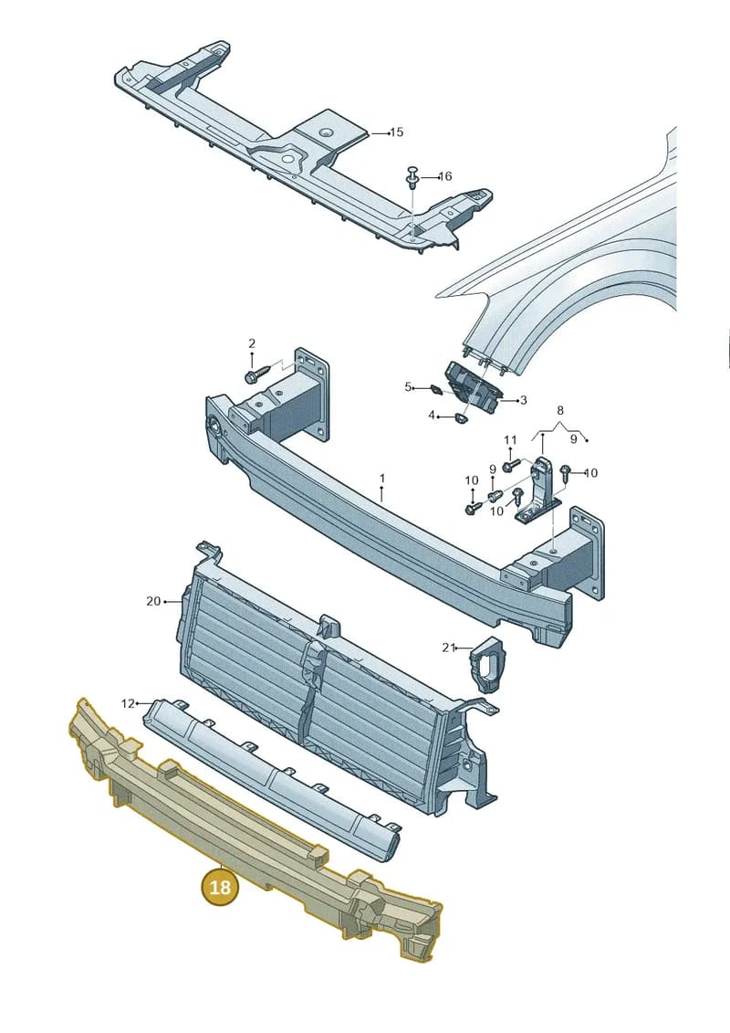4M0807550J — Audi Q7 (2015-2025) diagram 859807000, position 18