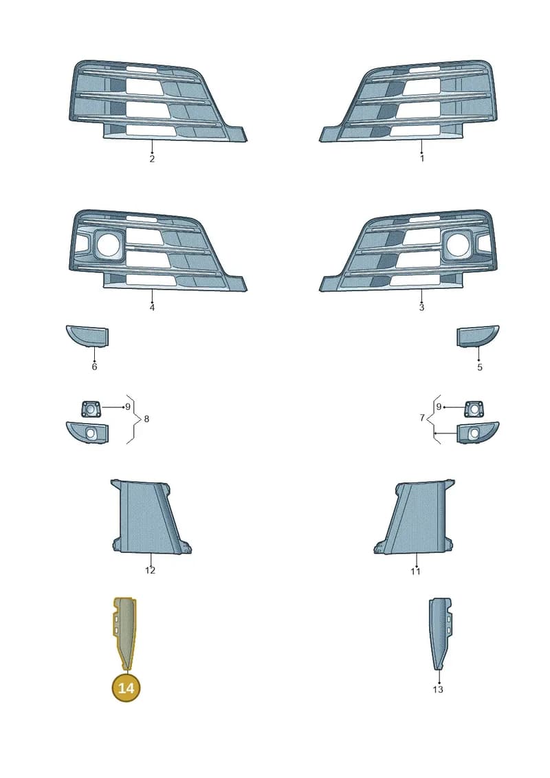 4M08078389B9 — Audi Q7 (2015-2025) diagram 859807360, position 14