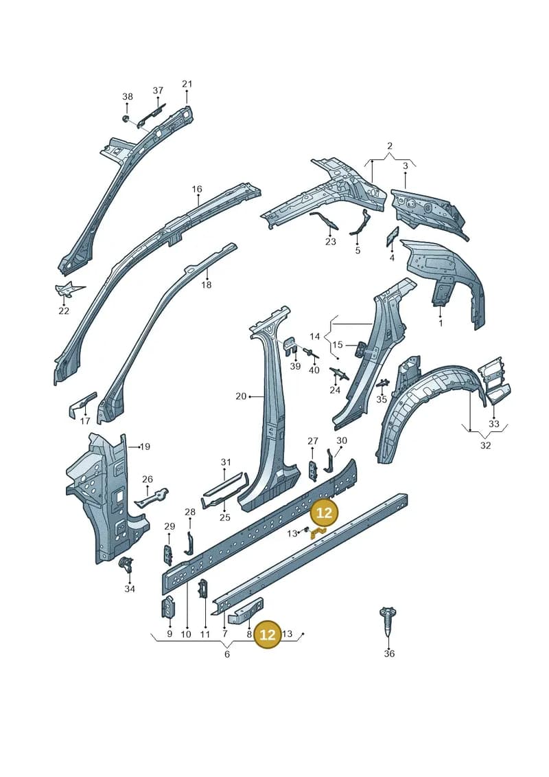 4M0809449A — Audi RS Q8 (2019-2025) diagram 429809000, position 12