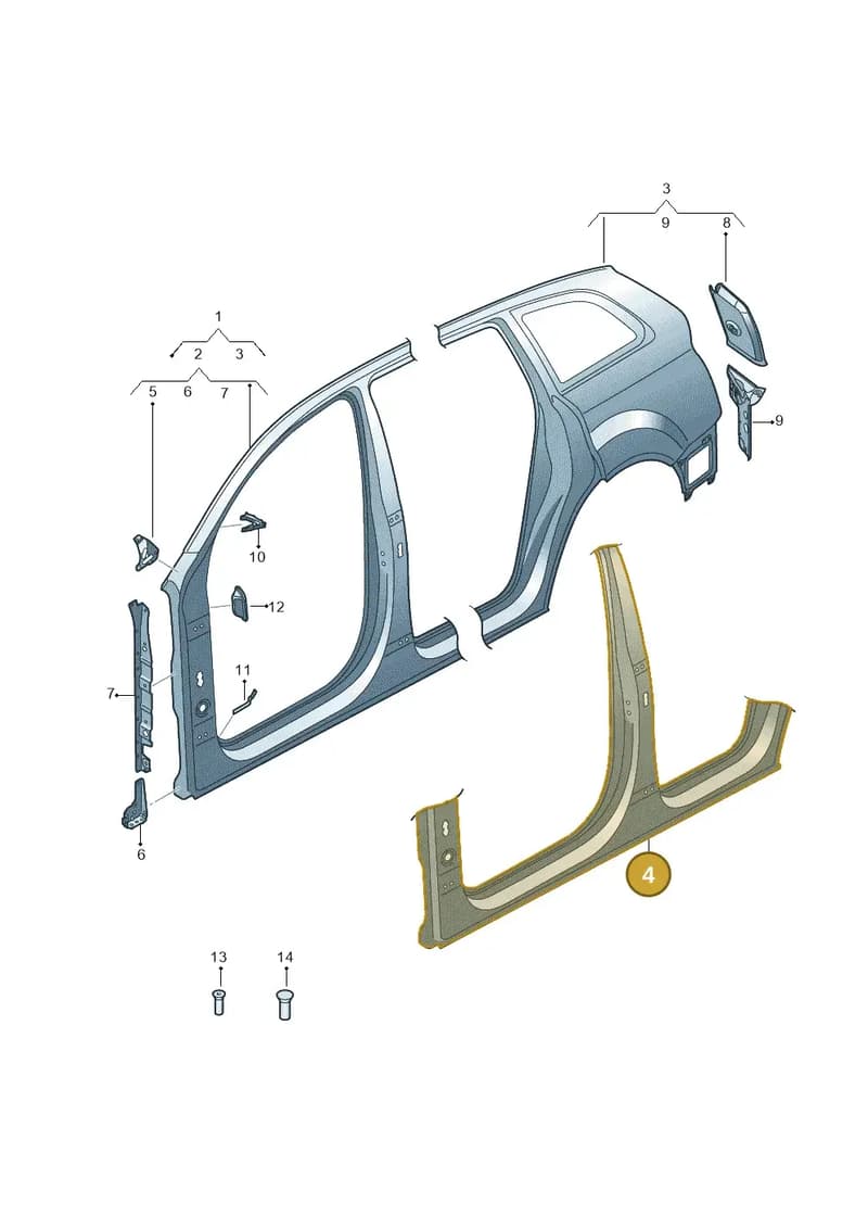 4M0809848A — Audi Q7 (2015-2025) diagram 859809500, position 4